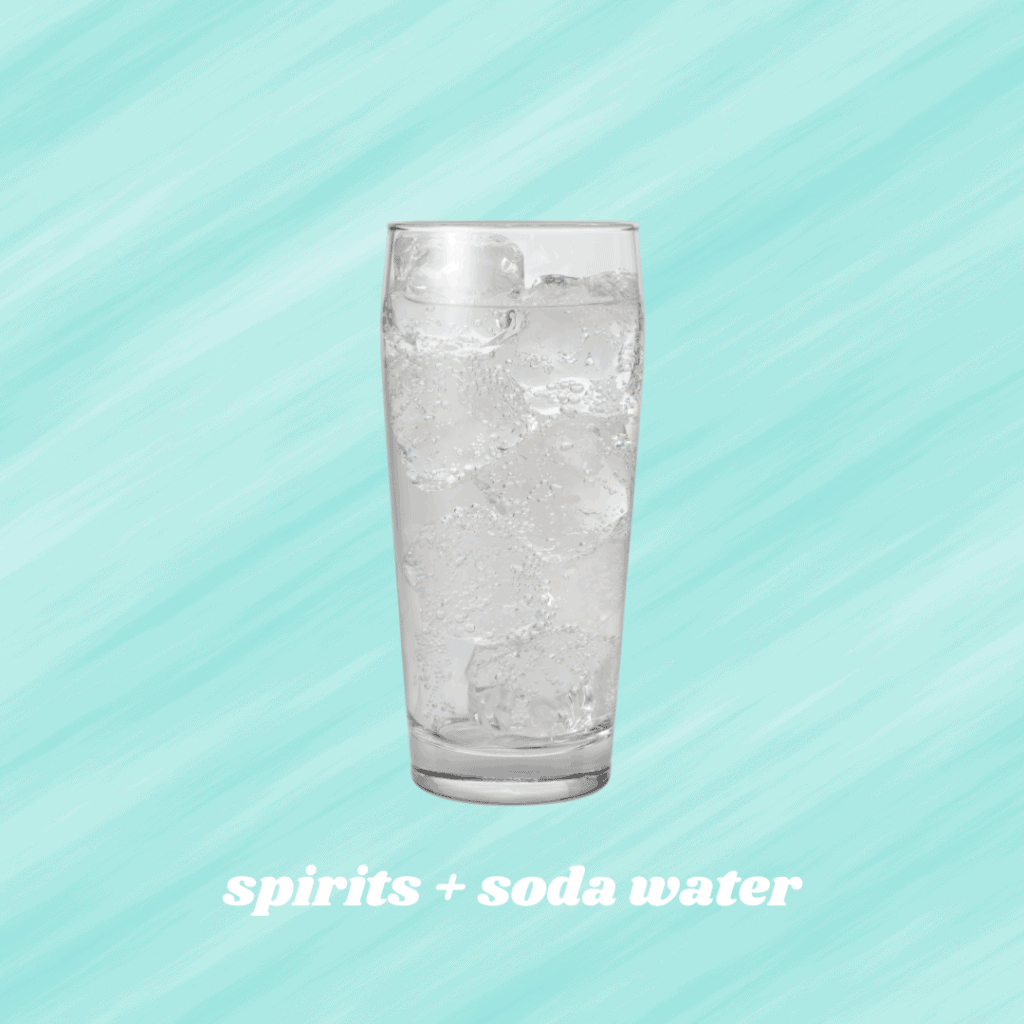 low calorie drink to order at a bar spirits and soda water