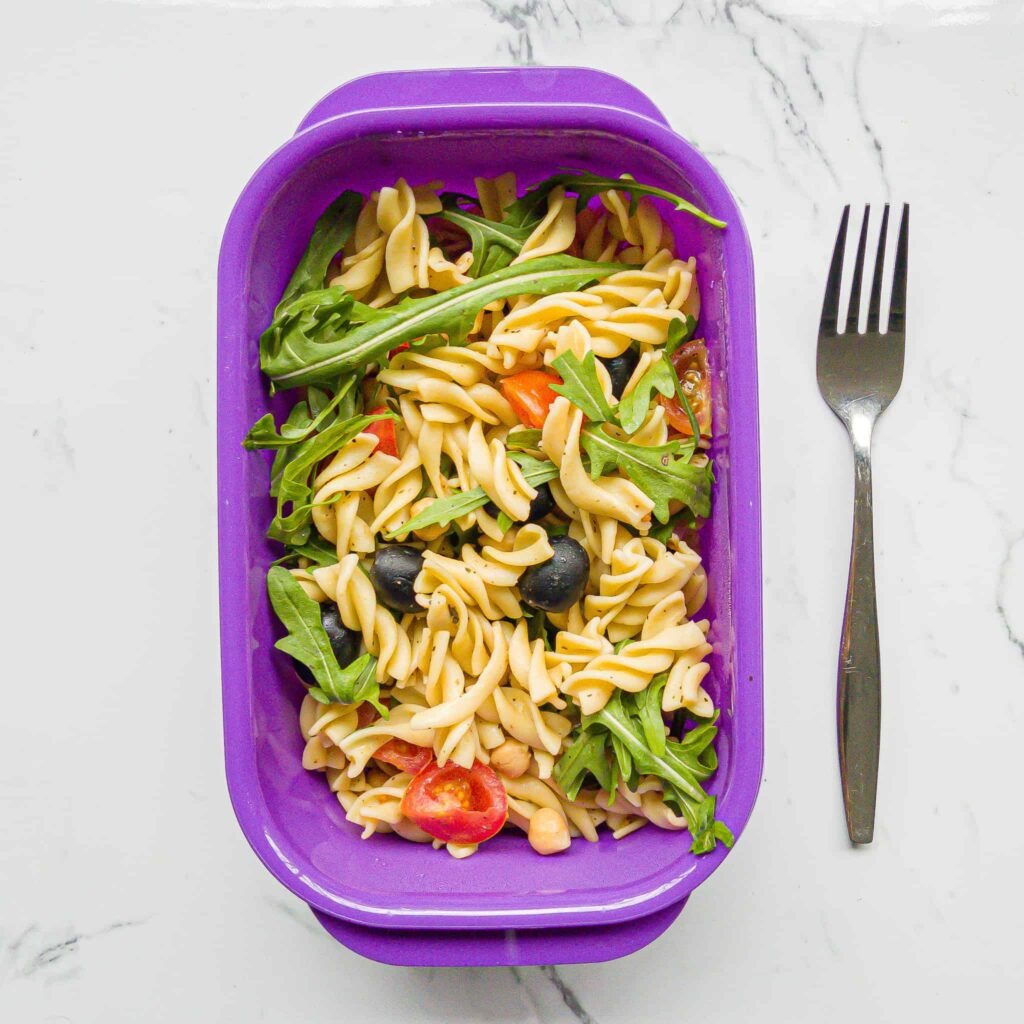 meal prep pasta salad