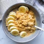 Protein oats in a bowl.