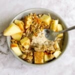 Square thumbnail of apple pie overnight oats.