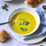 Thumbnail image of butternut squash and broccoli soup.